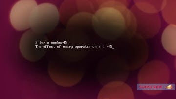 16.Unary Minus Operator | C programming Hindi | Turbo C ++ IDE