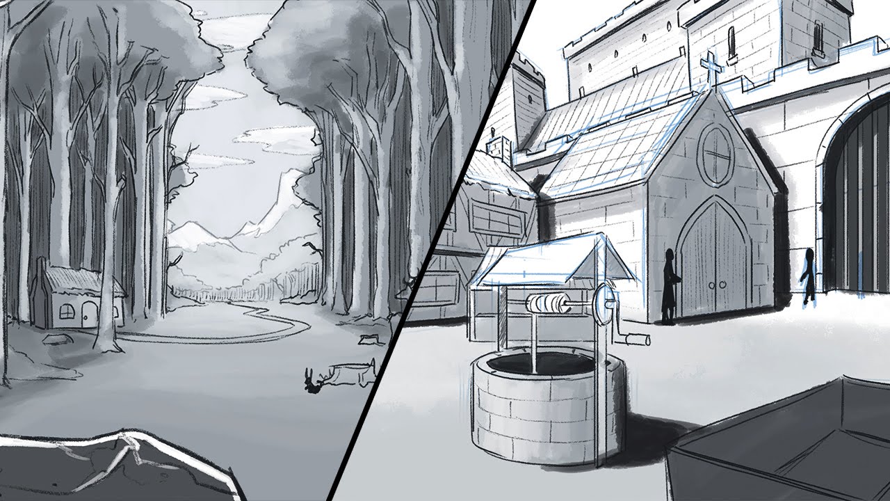 How to Draw a Background (Environments and Landscapes) - YouTube