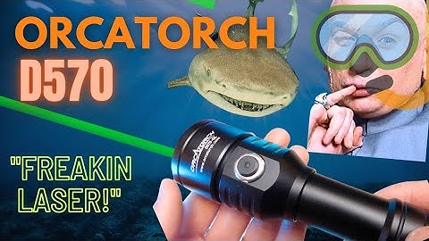 Scuba Review:  ORCATORCH D570-GL 2-in-1 Scuba Diving Flashlight with Laser!