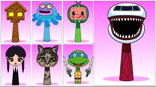 Incredibox Sprunki x Tootpo Style Characters: From Wednesday to Airplane Monster! ✈️👹