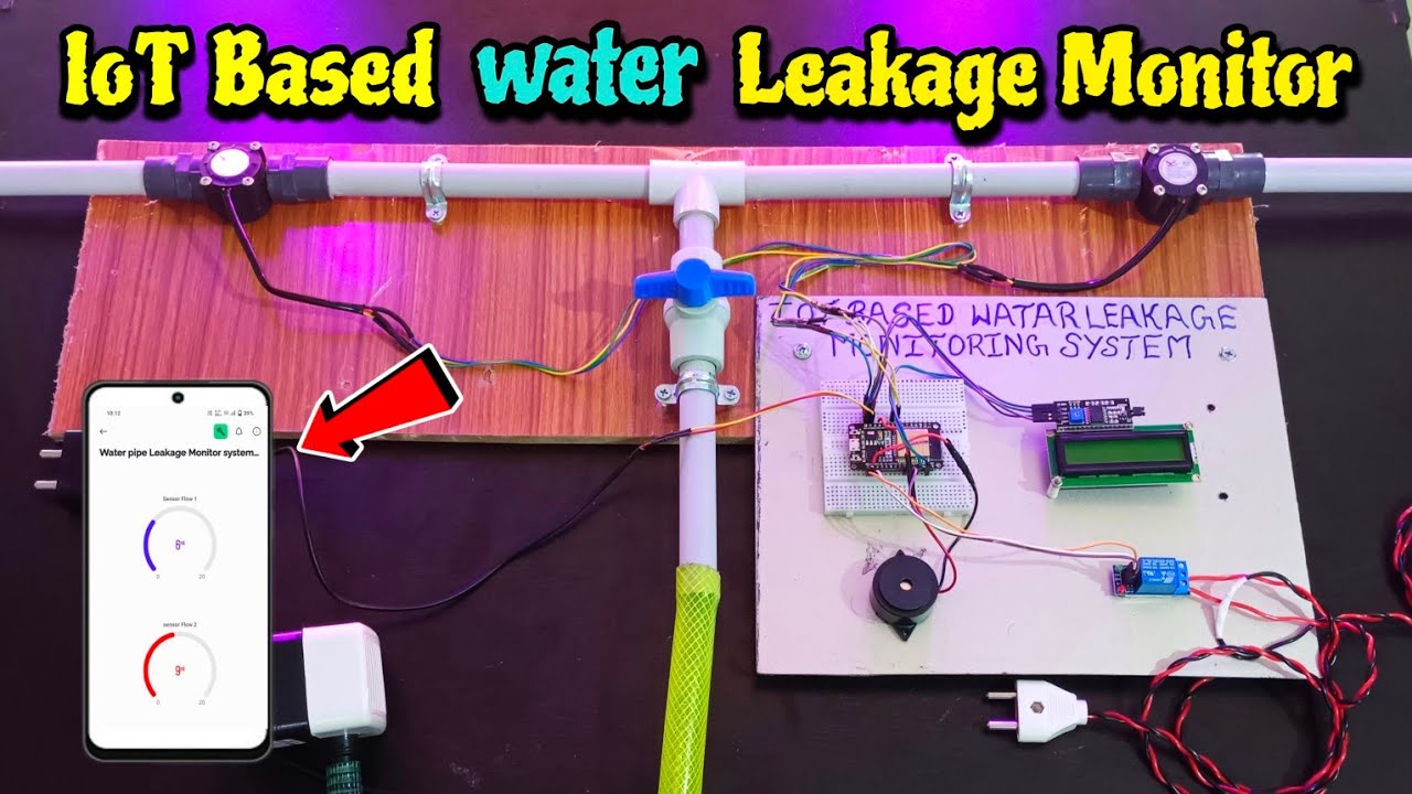 IoT Based Water Leakage Monitor in Blynk | Water pipe Leakage detection ...