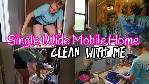 SINGLE WIDE MOBILE HOME CLEAN WITH ME | #mobilehomeliving #deepcleaning  @Tarah Moore & Family ​