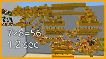 Revolutionary Synchronized Decimal Multiplier 1x1 Digit in 12 Ticks (Redstone) [Minecraft]