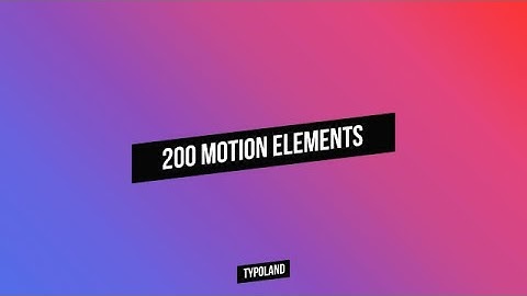200 Motion Elements Premiere Pro Presets