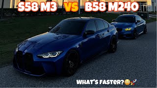 STAGE 2 M240i vs M3 Competition !! B58 vs S58 RACE