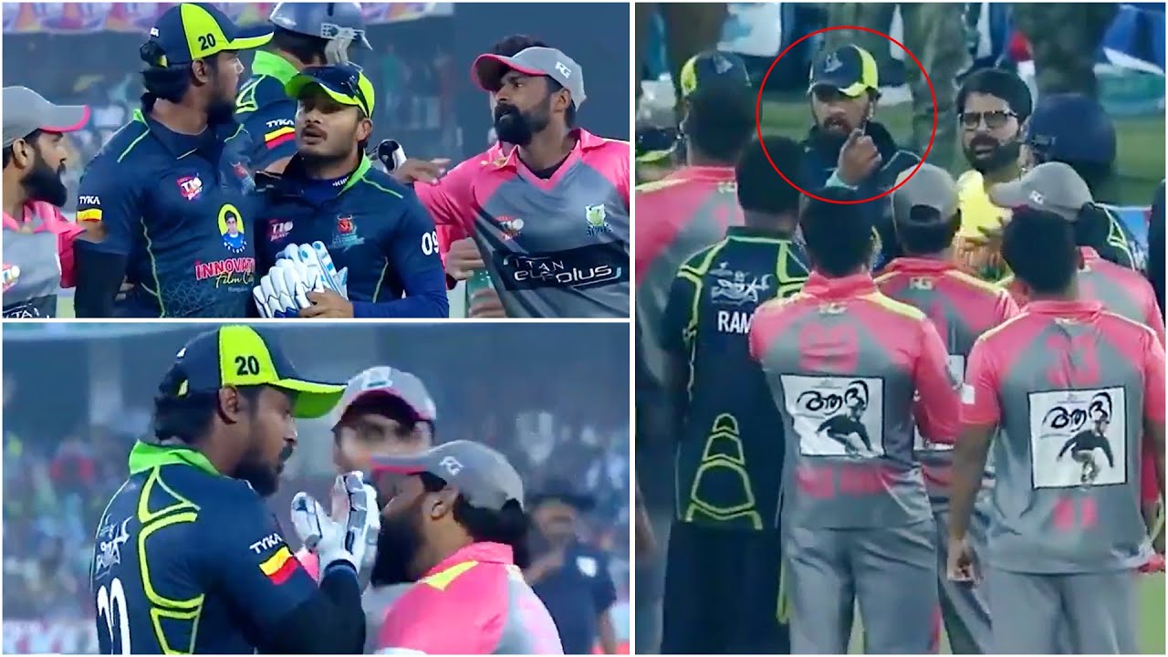 A Serious Fight Between Kerala Strikers and Karnataka Bulldozers |  Players get Physical In CCL