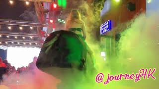 Girl In Green Dress Riding On A Bull In Benidorm | Bull Riding 4K