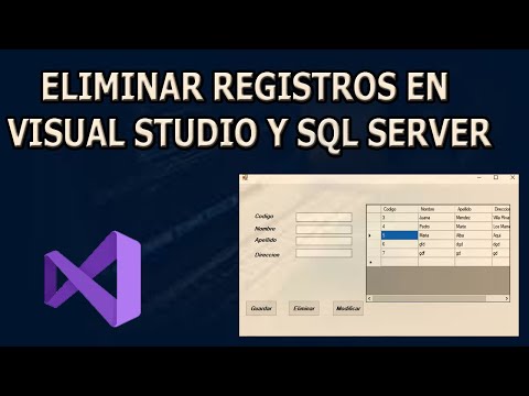 Como BORRAR registros en SQL SERVER con VISUAL STUDIO | COMANDO DELETE