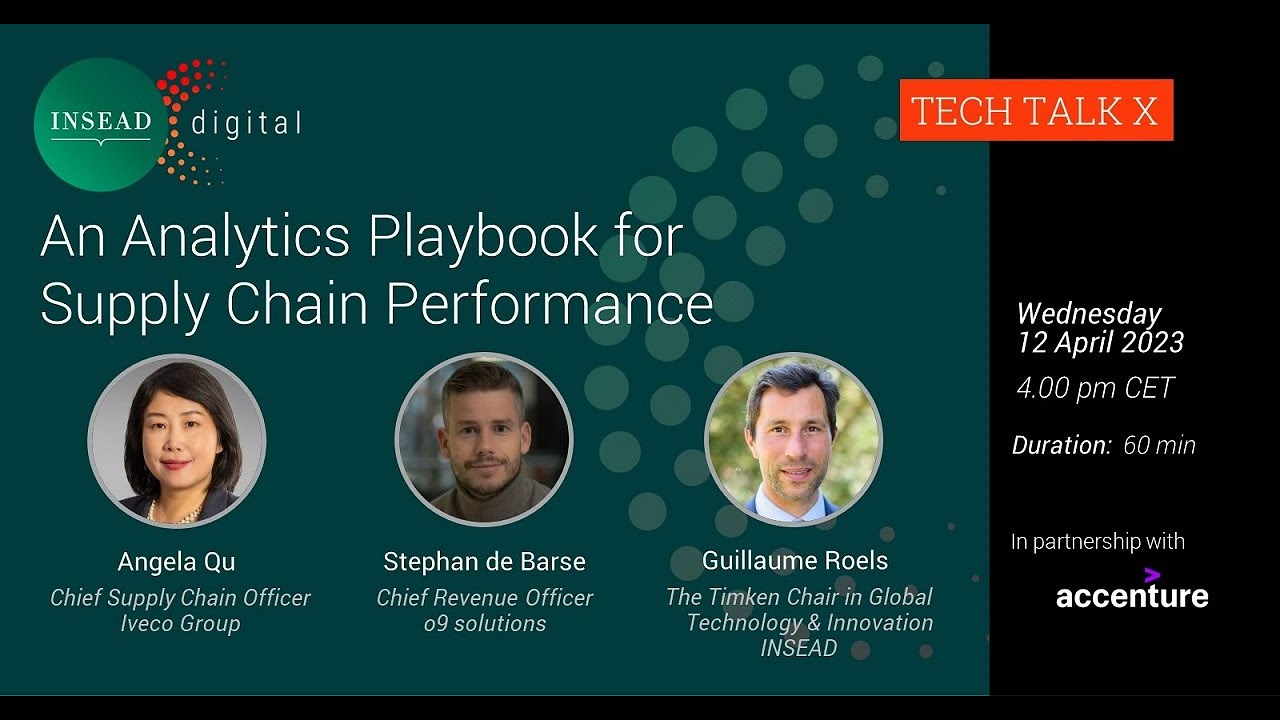 An Analytics Playbook For Supply Chain Performance W Angela Qu 