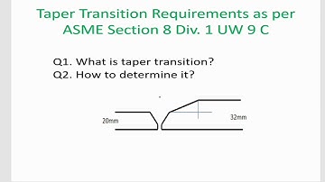 Taper transition requirements as per ASME Section VIII Div 1