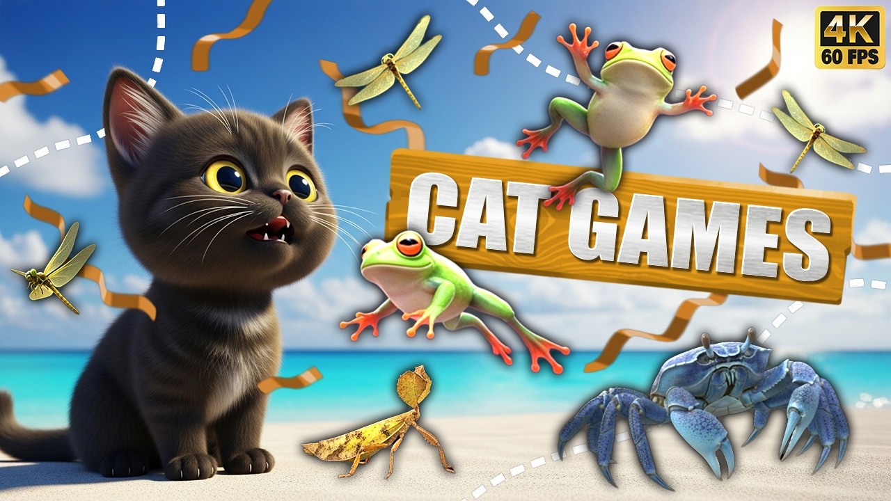 CAT GAMES 🐾3D Game for Cats | Video for Cats  – Ultimate CAT TV #150😻 4K60FPS