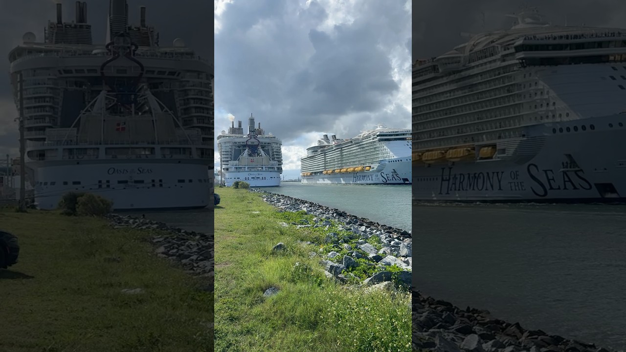 Harmony of the Seas departing Port Canaveral! #harmonyoftheseas #royalcaribbean #portcanaveral