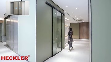 Cửa lùa trượt 1 cánh Heckler Slim - Cửa nhôm slim trượt siêu êm