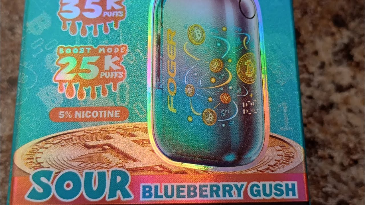 Foger review! New Sour gush edition (sour blueberry gush) (21+) 