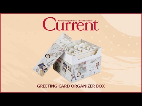 Greeting Card Organizer Box 