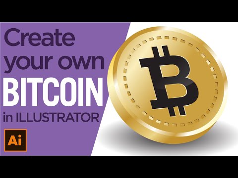 How to draw a gold 3D Bitcoin using Adobe Illustrator.