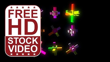 Free Stock Videos – abstract colorful 9 cubes with rectangles spinning and changing shapes