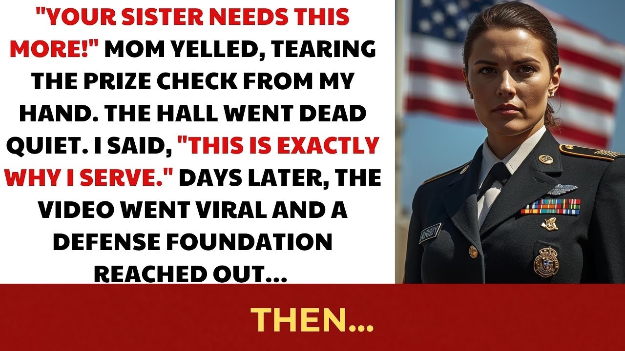 At My Military Achievement Ceremony, My Parents Demanded I Give My Prize Money To My Sister