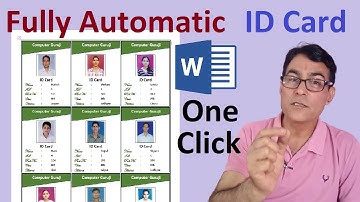 Fully Automatic ID card creation in MS word | Create Multiple Id Cards in One click with Photo