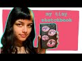 my tiny sketchbook that went viral on tiktok! (sketchbook tour)