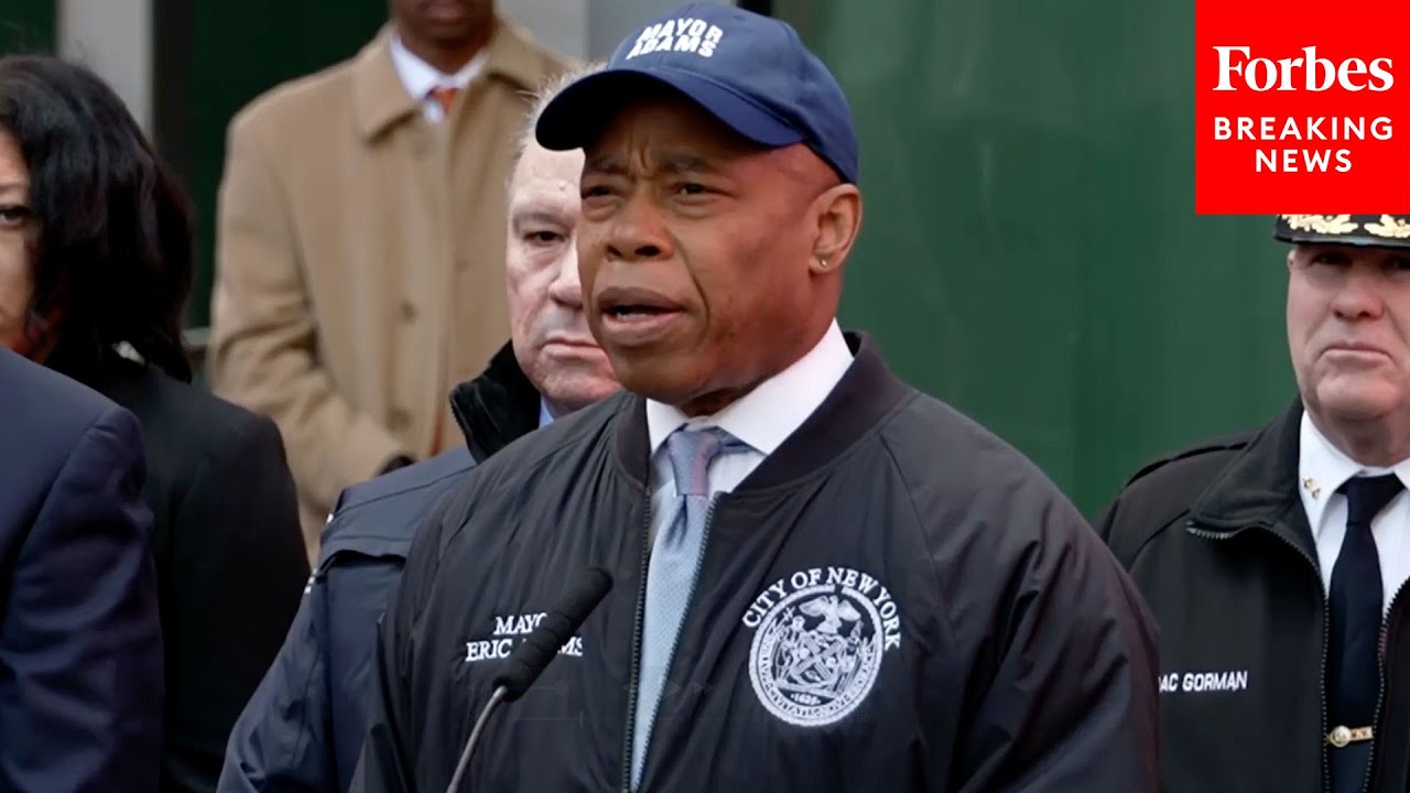 NYC Mayor Eric Adams, NYPD Commissioner Hold Press Briefing On New Year ...