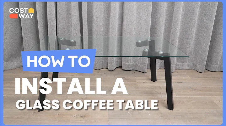 How to Install the Modern Tempered Glass Coffee Table  for Living Room | JV10664 #costway #howto