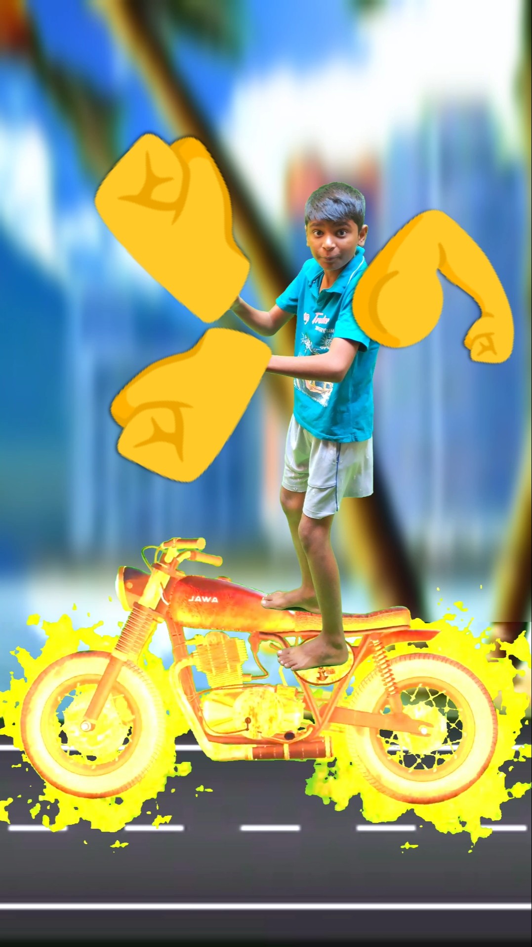 Garena Free Fire And Chotu Karate  School On Bike??? #shorts#freefireshorts