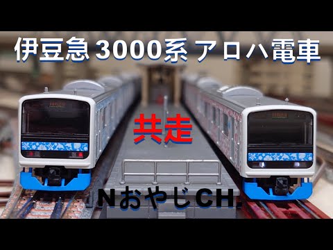 共走 伊豆急 3000系「アロハ電車」4両〈TOMIX 98762一部〉＆ 4両