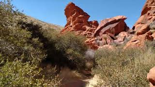 Views after a difficult rock scrambling!#rock#hiking #nevada#adventure#canyon#happiness#redrock