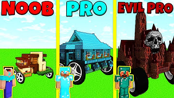 Minecraft Battle: NOOB vs PRO vs EVIL PRO: HOUSE ON WHEELS BUILD CHALLENGE / Animation