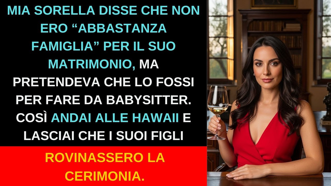 Mia sorella mi ordinò di fare da babysitter al matrimonio da cui fui esclusa — così volai via.