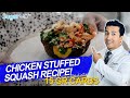 Chicken Stuffed Acorn Squash: LOW CARB Diabetic Dinner!