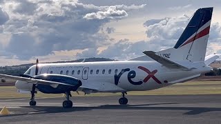 Regional Express ( VHZRE ) Taxi and Takeoff at Parkes airport on Runway 04