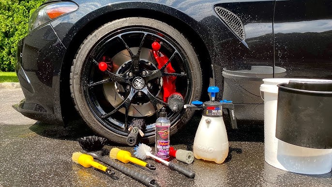 Woollywormit Wheel Brush Car Detailing Kit - Lug Nuts & Wheel Cleaner