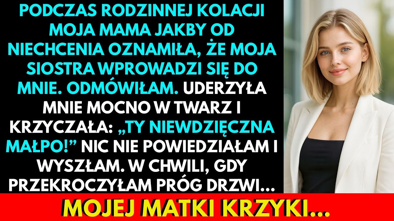 Mama odłożyła widelec i powiedziała spokojnie, jakby czytała prognozę pogody: „Twoja siostra Justyna wprowadza się do ciebie w przyszłym miesiącu”. Nie zapytała. Nie poprosiła. Zadecydowała za...