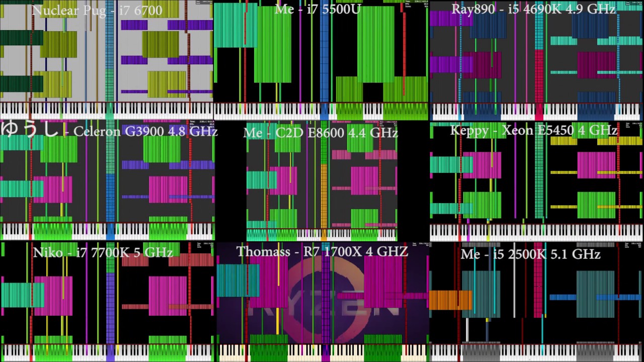 [Black MIDI] TheSuperMarioBros2 - 9KX2 9 Way Comparison (UPDATE)