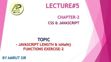 COMPUTER : LECTURE#5 CH-2-CSS & JAVASCRIPT | STD-12TH | AMRUT GOSWAMI