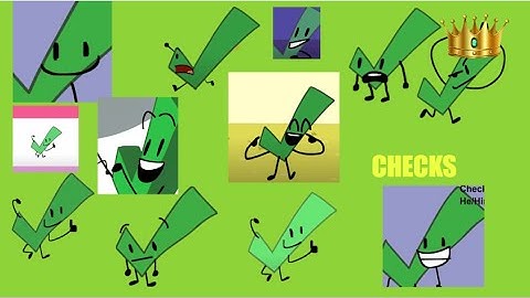 The 100 Character Object Show but only when Checks is on screen