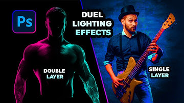 Dual Lighting Effect in Adobe Photoshop | Portrait Duel lighting |  #lightingeffects  #photoshop