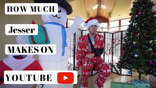 How much Jesser makes on Youtube