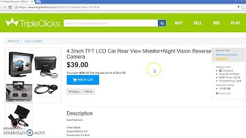 4.3 Inch TFT LCD Car Rear View Monitor+Night Vision Reverse Camera For Sale!