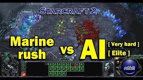 How to Marine Rush Tutorial for Starcraft 2 noob players VS AI (Very Hard to Elite)