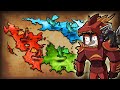 Fire vs Ice vs Earth - DRAGON MAP WARS! (Minecraft)