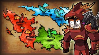 Fire vs Ice vs Earth  DRAGON MAP WARS! (Minecraft)