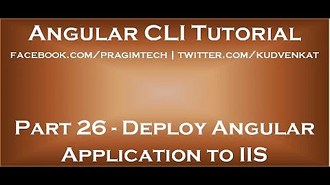 Deploy angular app to IIS