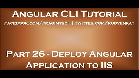 Deploy angular app to IIS