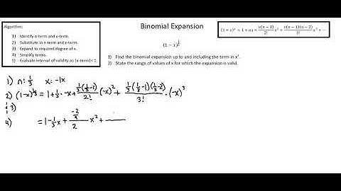 A-level Mathematics 9709: Binomial expansion example 1