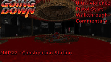Doom II: Going Down (Ultra Violence 100%) Walkthrough (MAP22: Constipation Station)