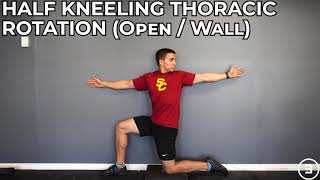 Half Kneeling Thoracic Rotation Open Wall