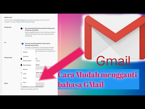 Cara Mengganti bahasa di Gmail